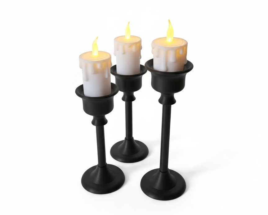 Kandelaars met lichtjes