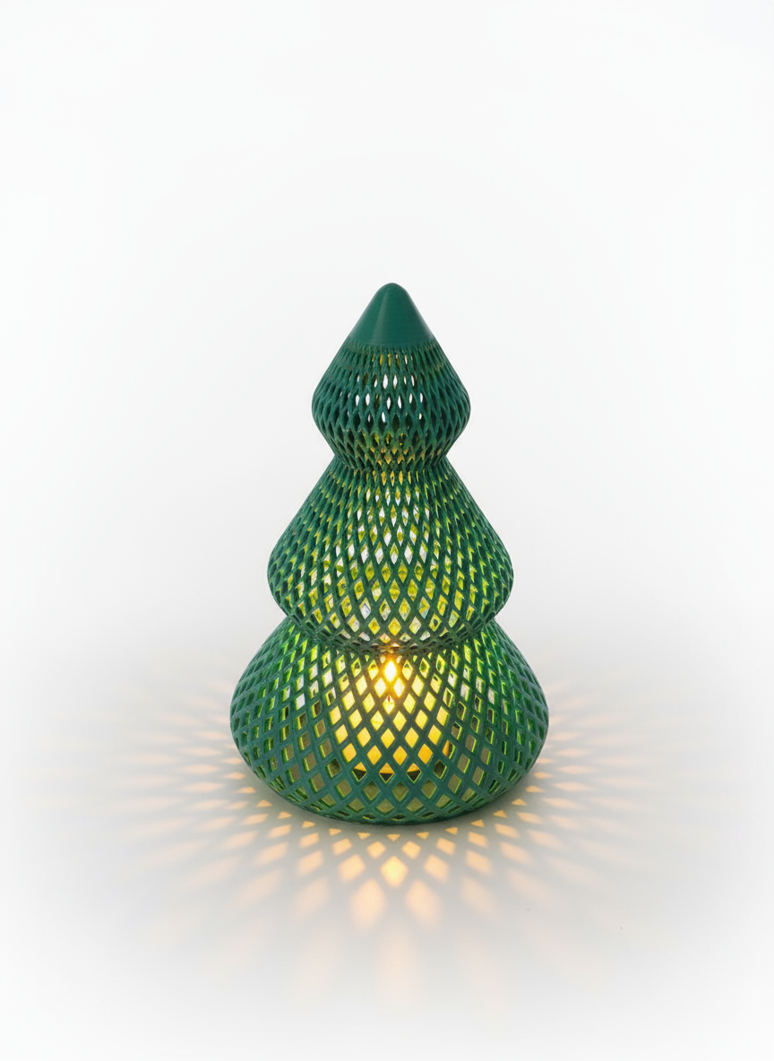 Kerstboom met theelichtje 2