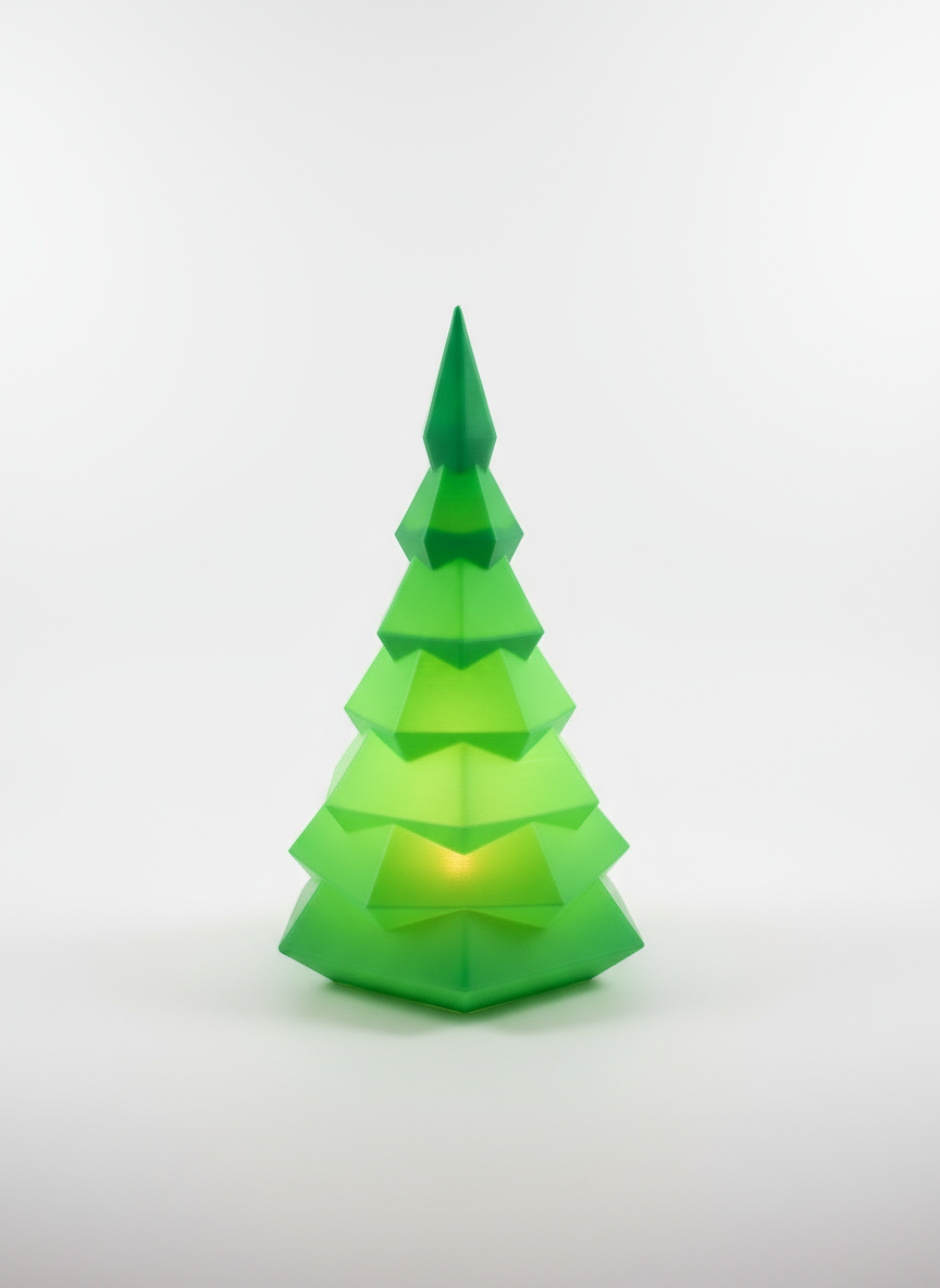 Kerstboom met theelichtje 3